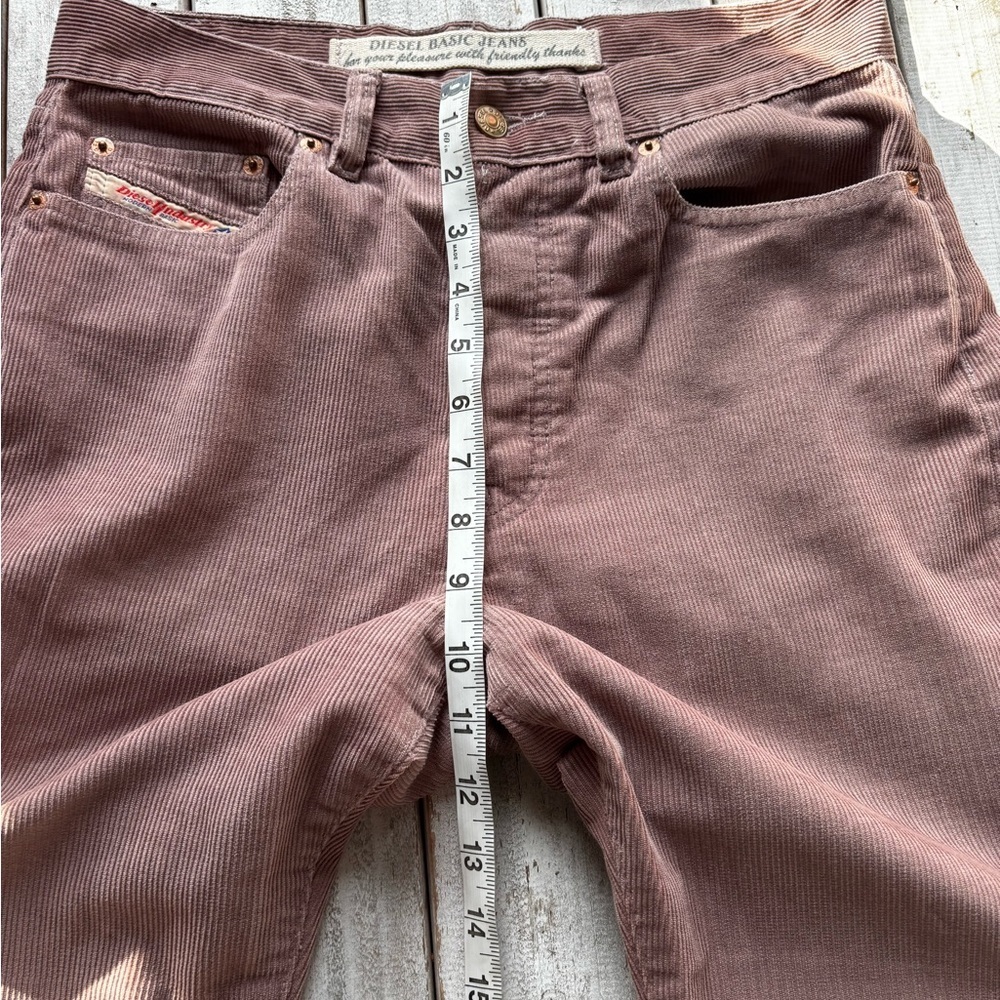 Vintage Diesel Corduroy Pants Dusty Rose Size 29 - Picture 5 of 14